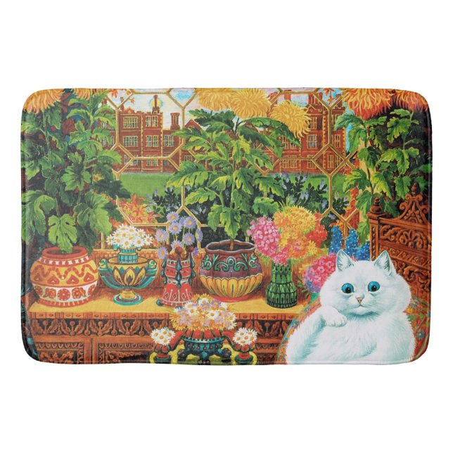 Flower Lovers Cat, Louis Wain Bath Mat (Front)