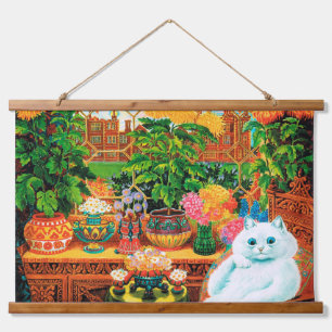 Flower Lovers Cat, Louis Wain Hanging Tapestry