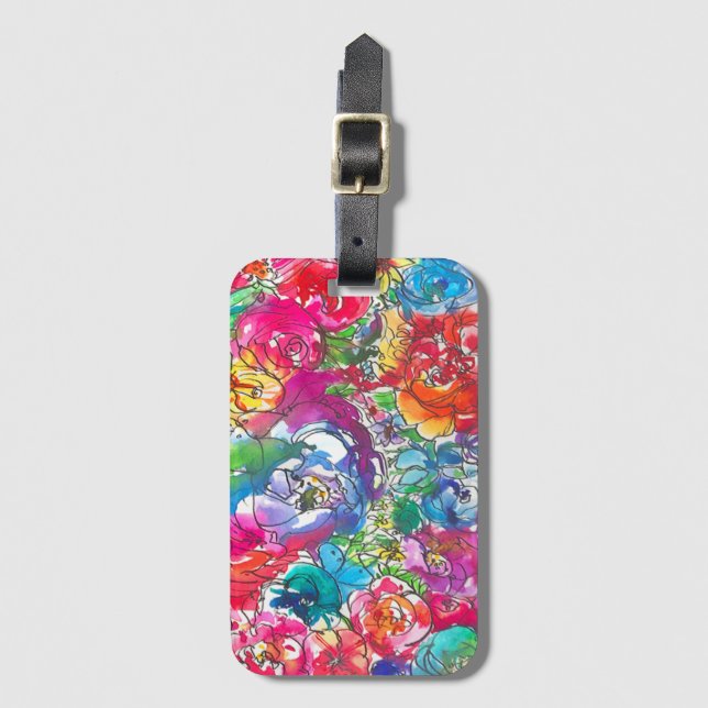 Flower Luggage Tag (Front Vertical)