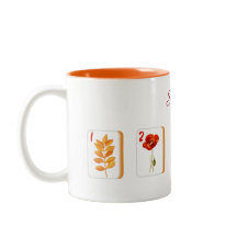 Flower Mahjong Tiles Personalised Mug