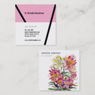 Flower majestic square business card