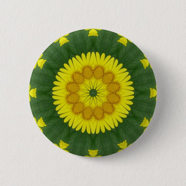 Flower Mandala 05 6 Cm Round Badge (Front)