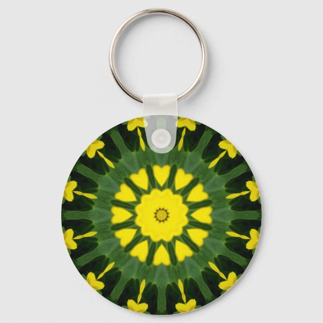 Flower Mandala 07 Key Ring (Front)