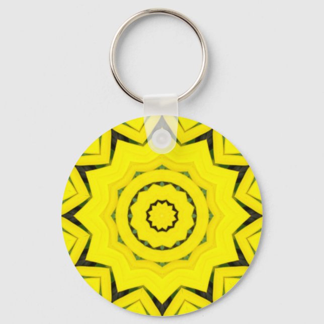 Flower Mandala 08 Key Ring (Front)