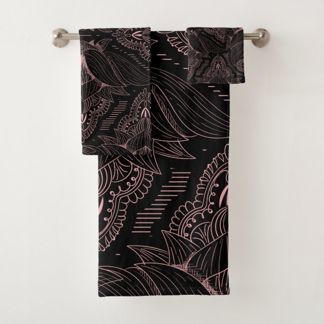 Flower Mandala 2 Bath Towel Set (Insitu)
