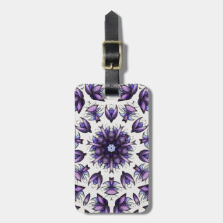 Flower Mandala Abstract Kaleidoscopic Pattern Luggage Tag