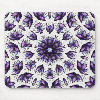 Flower Mandala Abstract Kaleidoscopic Pattern Mouse Mat