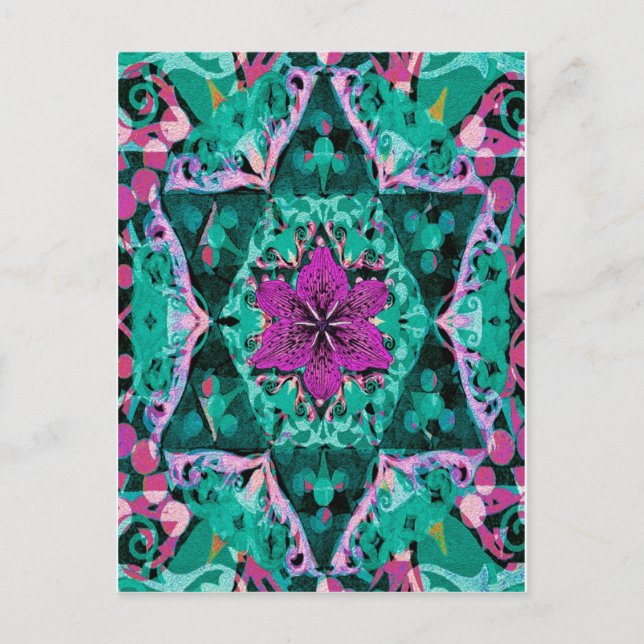 Flower Mandala by Amelia Carrie Postcard (Front)