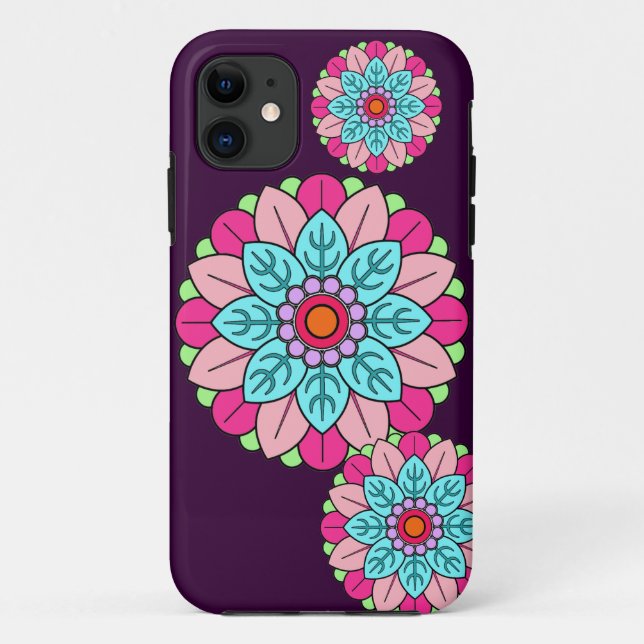 Flower Mandala Case-Mate iPhone Case (Back)