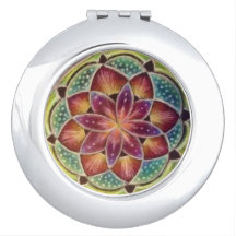 Flower Mandala Compact Mirror