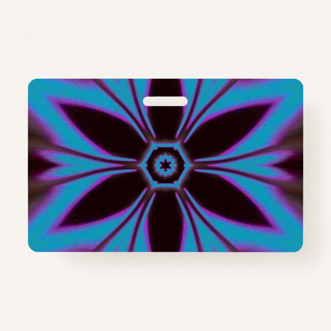 flower mandala design ID badge (Front)