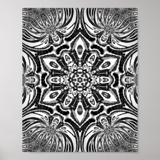  flower mandala design poster (Front)