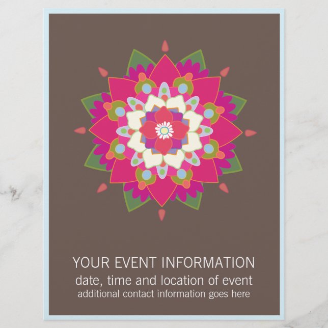 Flower Mandala  Flyer (Front)