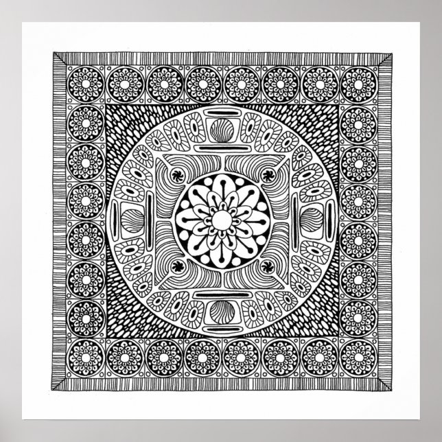 Flower Mandala II Poster (Front)