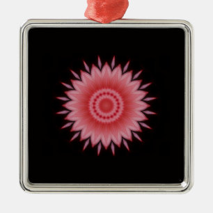 Flower Mandala in Pink Metal Tree Decoration