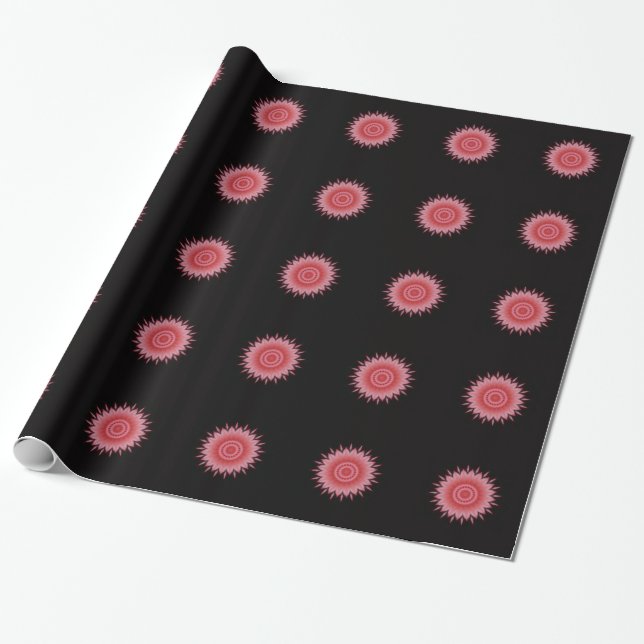 Flower Mandala in Pink Wrapping Paper (Unrolled)