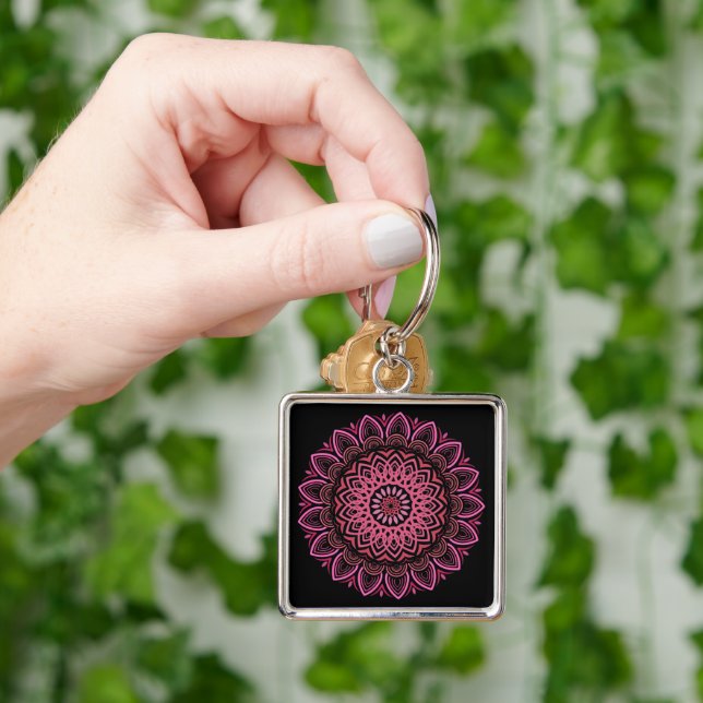 Flower Mandala Keychain (Hand)