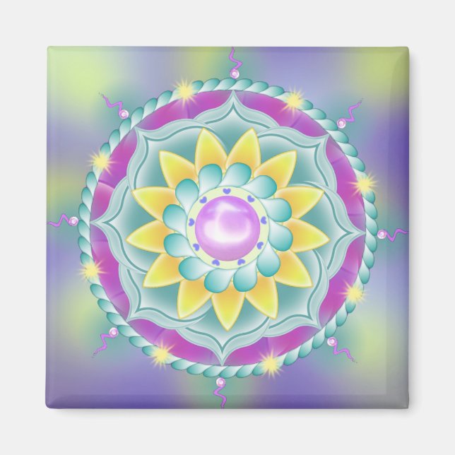 Flower Mandala Magnet (Front)