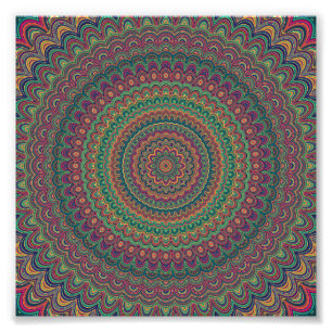 Flower mandala photo print