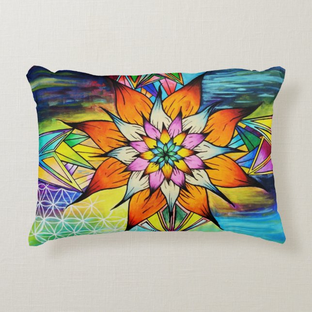 Flower 🌸 Mandala Pillow (Front)