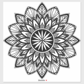 Flower Mandala Sticker | Mandala Sunflower