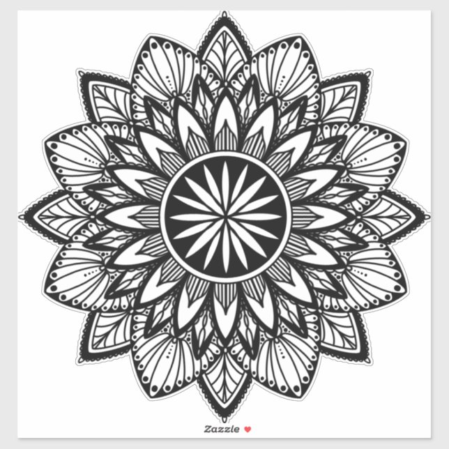 Flower Mandala Sticker | Mandala Sunflower (Sheet)
