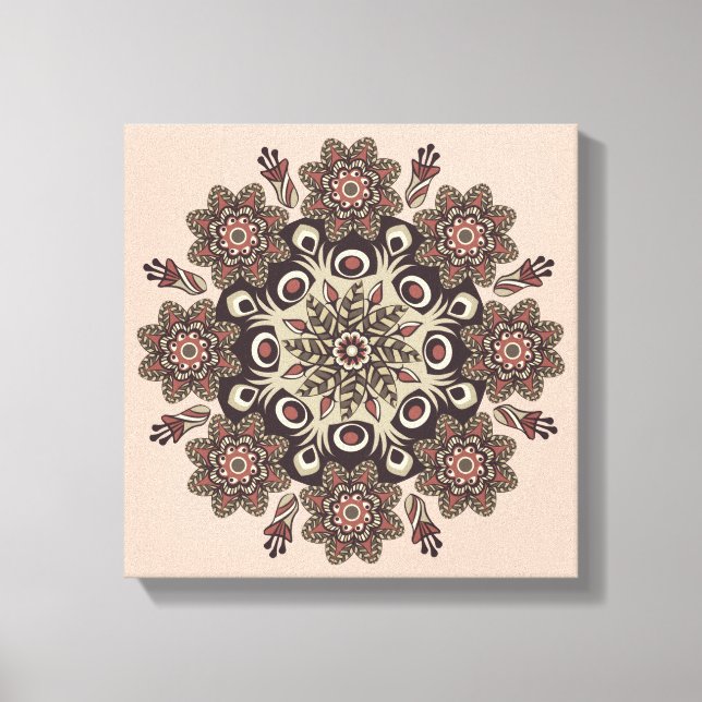 flower mandala wrapped canvas (Front)
