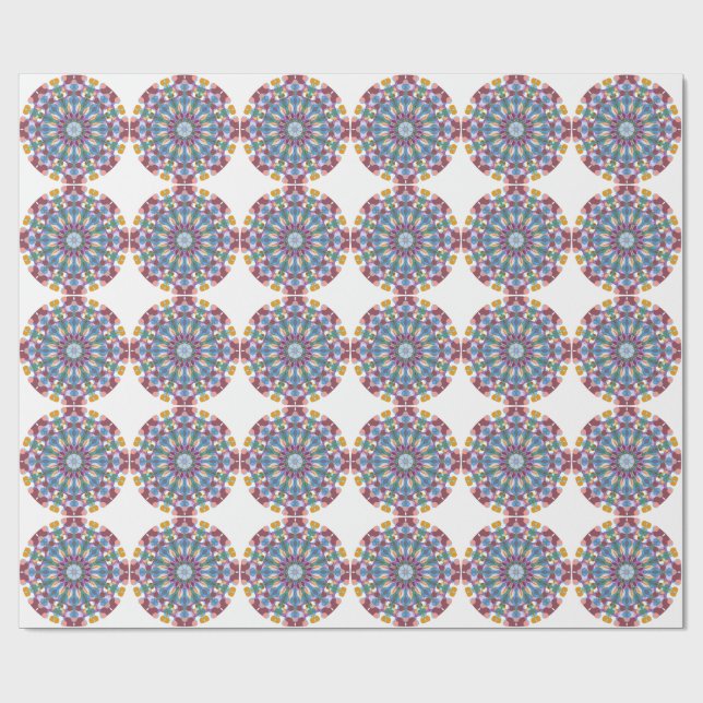 Flower Mandala Wrapping Paper (Flat)