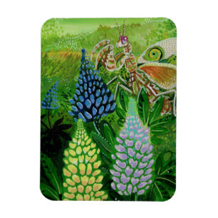 Flower Mantis Painting  Magnet