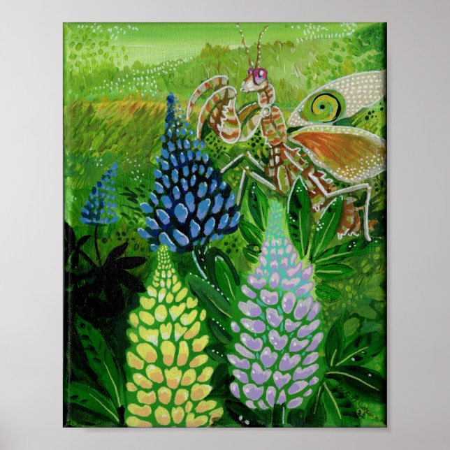 Flower Mantis Painting Poster (Front)