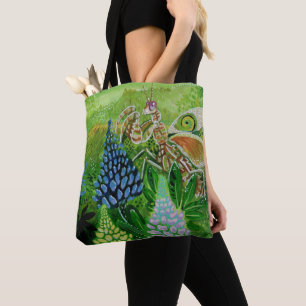 Flower Mantis Painting Tote Bag