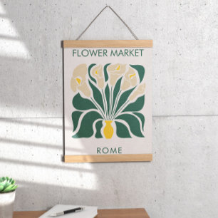 Flower Market  Abstract Retro Calla lily Poster