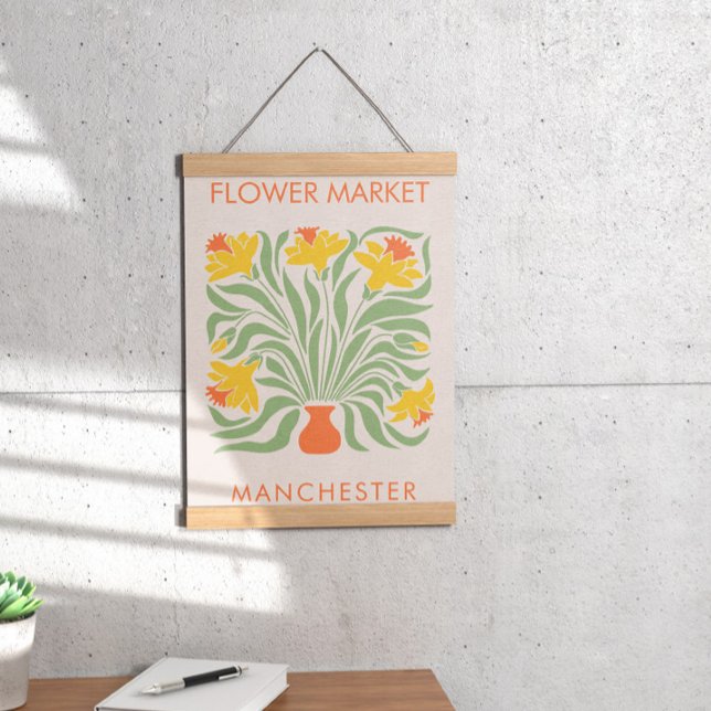 Flower Market  Abstract Retro Daffodil Poster (Creator Uploaded)