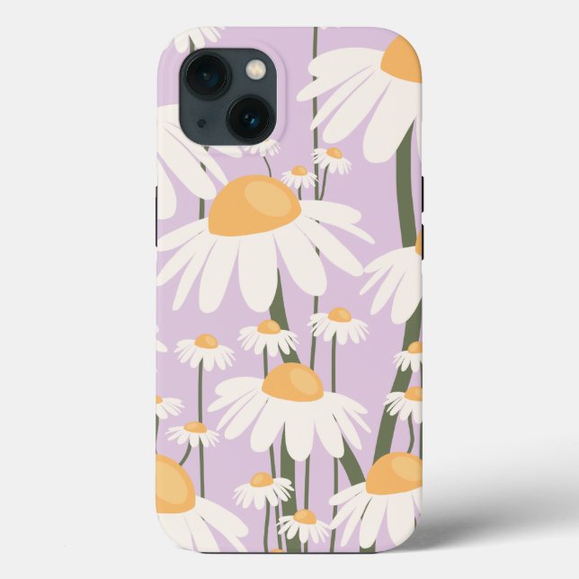 Flower Market Amsterdam Abstract Retro Daisies Case-Mate iPhone Case (Back)