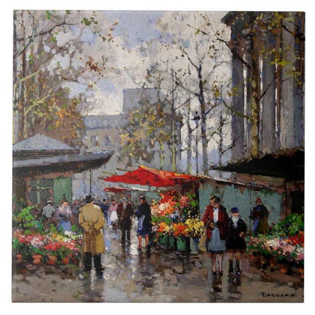Flower Market at La Madeleine Tile (Front)