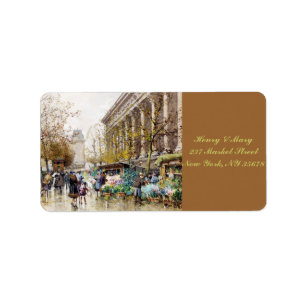 Flower Market at the Madeleine, Paris Label