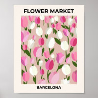 Flower Market Barcelona Pastel Pink Tulips