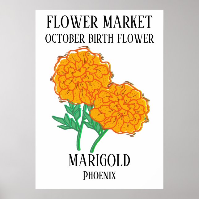 Flower Market Birth flower OCTOBER Art Print (Front)