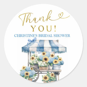 Flower Market Bridal Shower Thank You Sticker