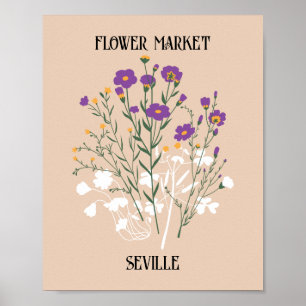 Flower Market Editable Seville Poster
