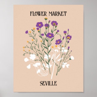 Flower Market Editable Seville Poster