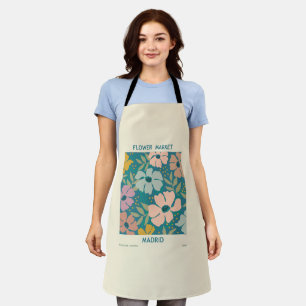 Flower Market Madrid Print Apron