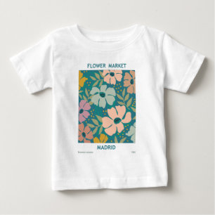 Flower Market Madrid Print Baby T-Shirt