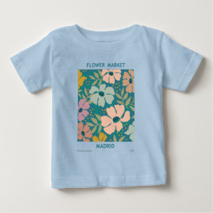 Flower Market Madrid Print Baby T-Shirt