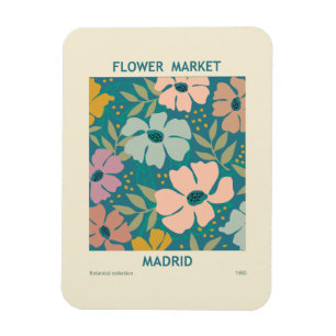 Flower Market Madrid Print Magnet