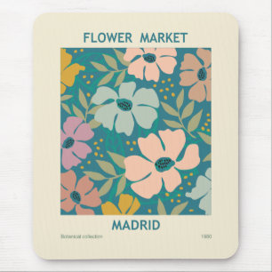 Flower Market Madrid Print Mouse Mat