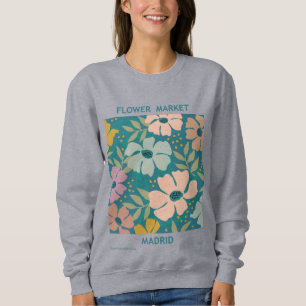 Flower Market Madrid Print Sweatshirt