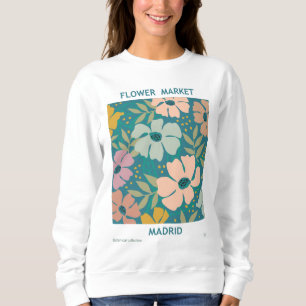 Flower Market Madrid Print Sweatshirt