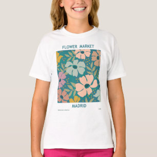 Flower Market Madrid Print T-Shirt