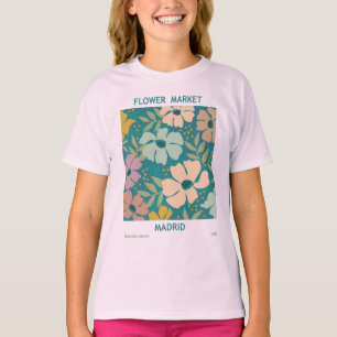 Flower Market Madrid Print T-Shirt